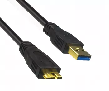 DINIC USB 3.0 Kabel A Stecker auf micro B Stecker, 3P AWG 28/1P AWG 24, vergoldete Kontakte, Länge 1,00m, schwarz, DINIC Box