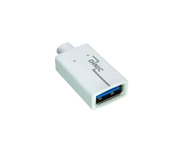 USB adapter type C St. to 3.0 A Bu, white, PB 0.20m, DINIC polybag