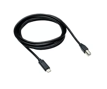 USB Kabel Typ C auf USB 2.0 B Stecker, schwarz, 0,50m, Polybag