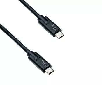 Câble USB 3.2 type C vers C mâle, jusqu'à 20 GBit/s et 100W (20V/5A) de charge, noir, 0,50m, DINIC Box (carton)