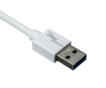 Kabel USB 3.1 tipa C - 3,0 A , bel, škatla, 2 m Dinic Box, 5 Gb/s, polnjenje 3A