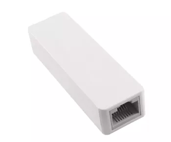 Adaptateur USB C mâle / RJ45 Gbit LAN, blanc, 10/100/1000 Mbps avec auto-détection, 0,2m, DINIC Polybag