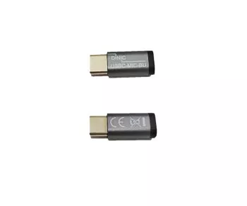 Adaptateur, USB C mâle vers Micro USB femelle Alu, gris espace, DINIC Box