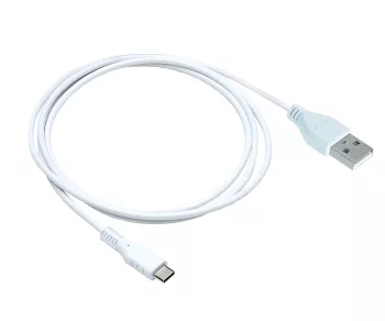 Cable de carga USB tipo C a A, blanco, 1,5 m Conector USB tipo C a A, 5 V, 3 A, caja promocional