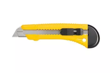 Coltello da taglio/coltello multiuso con lame a scatto da 18 mm, in plastica con guida in metallo, 155 x 30 mm