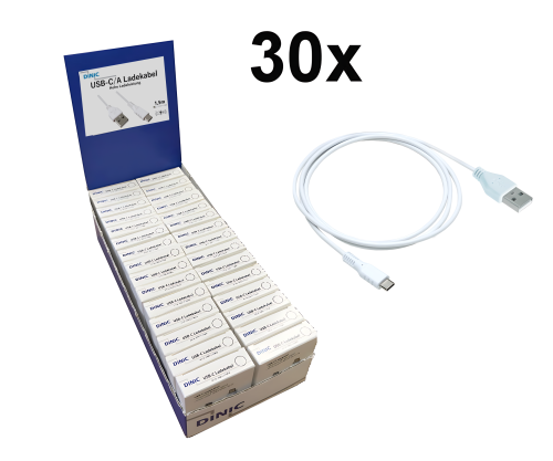 30x USBCL-CA-15WAK white in the DINIC countertop display