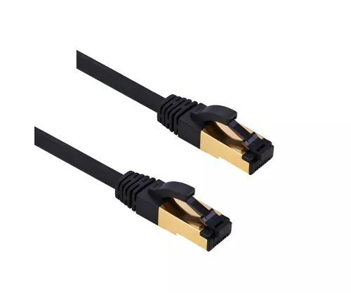 Cat. 8.1 patch cable 2000Mhz, 40G, black, copper, LSZH, 2m