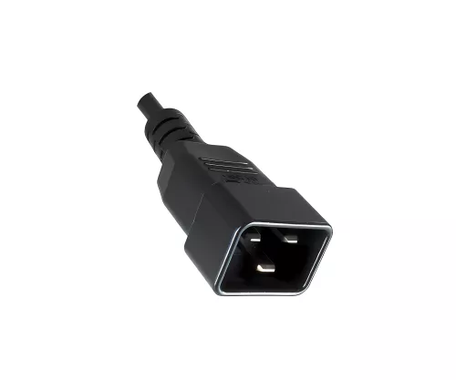 Warm device cable C15 to C20, 1mm², extension, VDE, black, length 1.80m