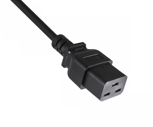 Power cable KS C 8305 to C19, 1.5mm², KC, 1.8m KS C 8305 (YP-22K) - C19, black