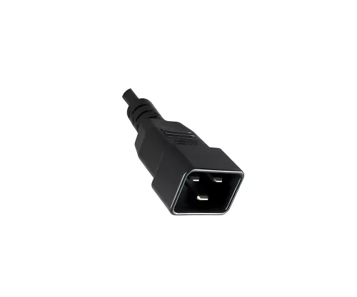 Y-cold device cable 2x C13 to C20, 1,5mm², extension, VDE, black, length 2,00m