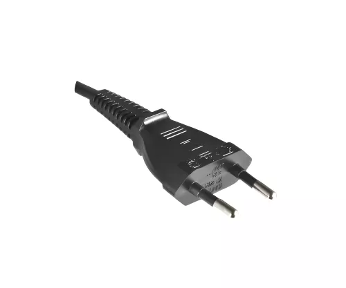 Netzkabel Eurostecker auf Eurobuchse, 0,75mm², Euro CEE 7/16, Verlängerung, VDE, schwarz, Länge 2,00m, DINIC Box