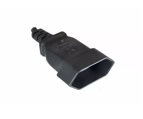 Netzkabel Eurostecker auf Eurobuchse, 0,75mm², Euro CEE 7/16, Verlängerung, VDE, schwarz, Länge 2,00m, DINIC Box