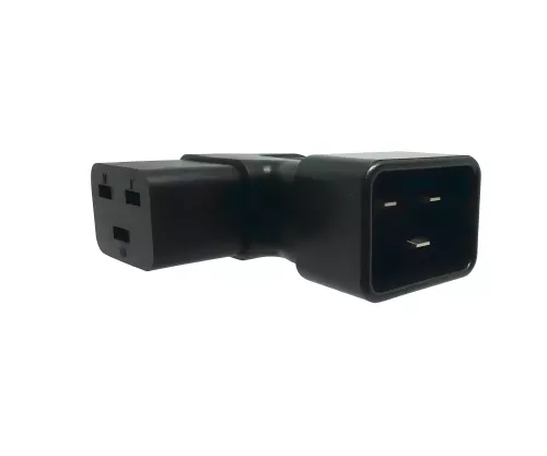 C19 to C20 angled mains adapter, YL-3318L-1 IEC 60320-C19/20 angled sideways, right/left C19 to C20 angled mains adapter, YL-3318L-1 IEC 60320-C19/20 angled sideways, right/left