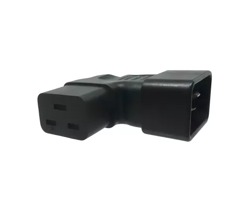 C19 to C20 angled mains adapter, YL-3318L IEC 60320-C19/20 angled sideways, left/right C19 to C20 angled mains adapter, YL-3318L IEC 60320-C19/20 angled sideways, left/right
