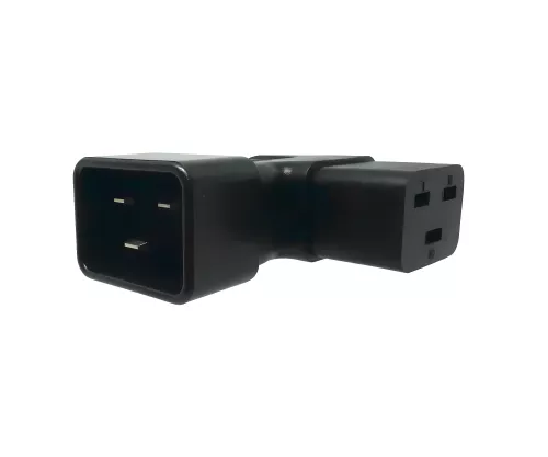 C19 to C20 angled mains adapter, YL-3318L IEC 60320-C19/20 angled sideways, left/right C19 to C20 angled mains adapter, YL-3318L IEC 60320-C19/20 angled sideways, left/right