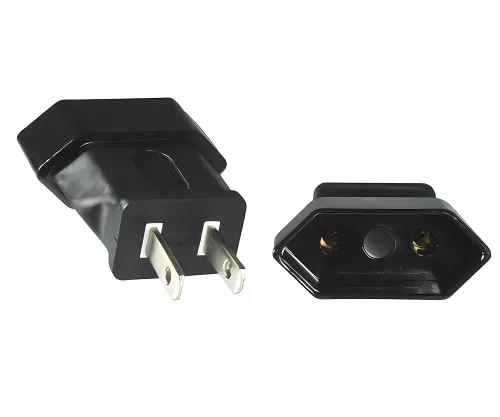 Adaptador de alimentação América NEMA 1-15P para tomada Europlug EN50075, YL-1122