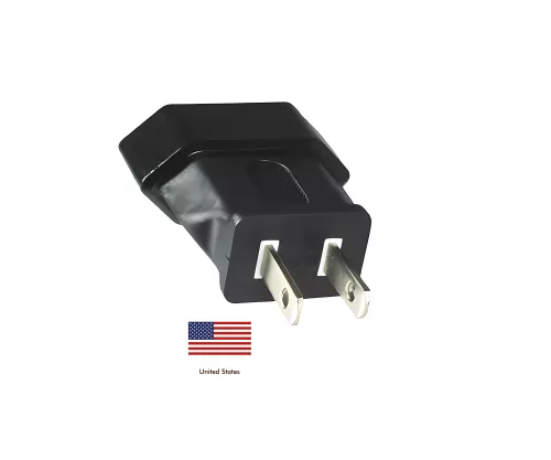 Adaptador de alimentação América NEMA 1-15P para tomada Europlug EN50075, YL-1122