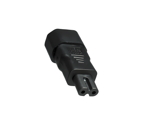 Strømadapter, netadapter Euro-8 stik til små apparater C7-stik til C14 IEC-stik, kobling, konverter