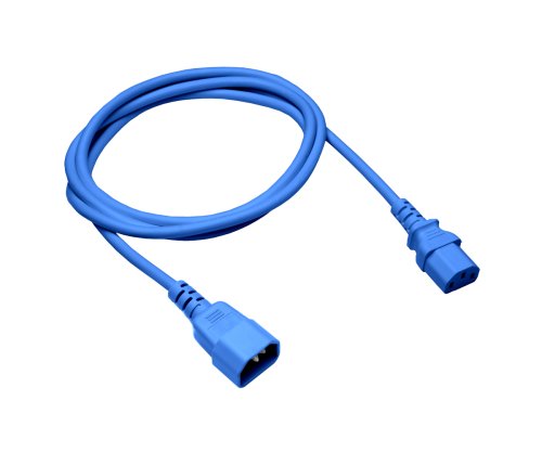 Câble pour appareils froids C13 sur C14, bleu, 0,75mm², rallonge, VDE, longueur 1,80m