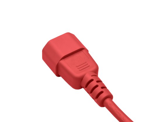 Câble pour appareils froids C13 sur C14, rouge, 0,75mm², rallonge, VDE, longueur 1,80m