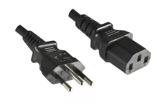 Cable de alimentación Brasil tipo N a C13, 0,75mm², INMETRO, negro, longitud 1,80m