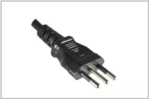 Câble d'alimentation Italie type L sur C13, 1mm², homologation : IMQ, noir, longueur 5,00m