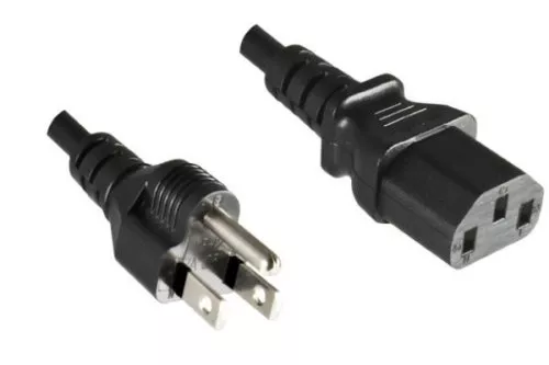 Maitinimo kabelis Japonija, B tipo C13, 0,75 mm², patvirtinimai: JET/PSE, VCTF, juodos spalvos, ilgis 1,80 m