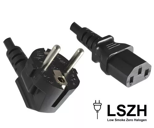 Power cord Europe LSZH, CEE 7/7 90° to C13