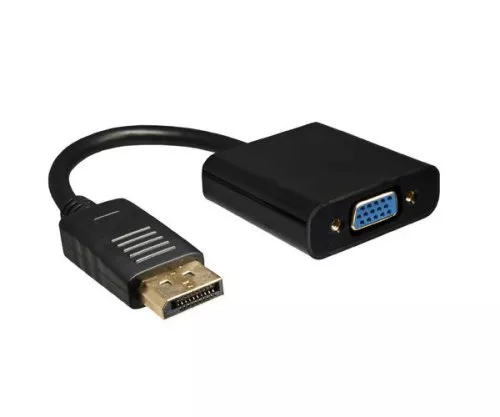 DINIC Adapter, DisplayPort to VGA, 15cm, DP male to VGA female, black