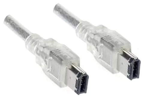 Cable FireWire de 6 clavijas a clavija, 10,00 m de cable de conexión IEEE 1394a, transparente