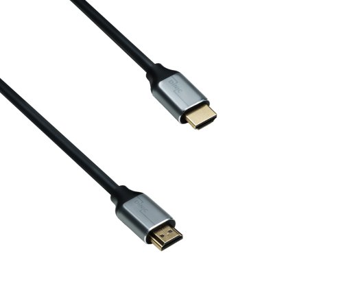 HDMI 2.1 cable, 2x male aluminium housing, 2m 48Gbps, 4K@120Hz, 8K@60Hz, 3D, HDR, DINIC Polybag