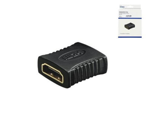 DINIC Adaptateur HDMI A femelle vers A femelle, contacts dorés, noir DINIC Box