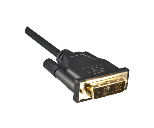 HDMI kabel A plug naar DVI-D plug, vergulde contacten, zwart, DINIC polyzak, lengte 2,00m