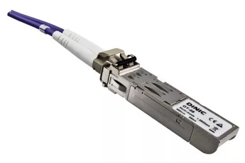 Optický kabel OM4, 50µ, vícemódový konektor LC/LC, fialový, duplexní, LSZH, 2m
