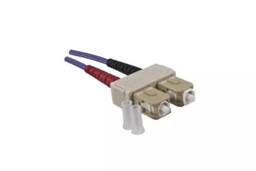 Šviesolaidinis kabelis OM4, 50µ, SC / SC jungtis daugiamodė, violetinės spalvos, dvipusis, LSZH, 30 m