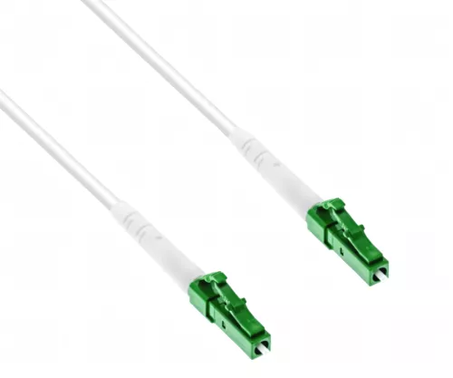 Connection cable for fiber optic router, Simplex, OS2, LC/APC 8° to LC/APC 8°,10m, DINIC box