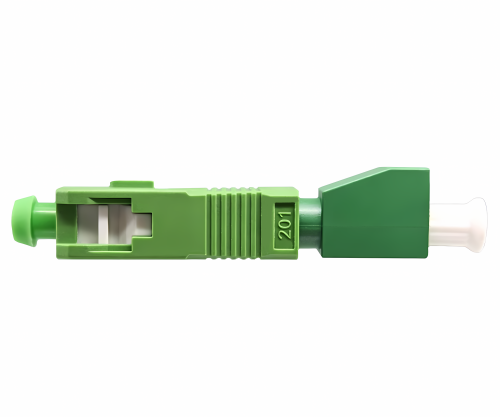 Fibre optic adapter LC/APC socket to SC/APC plug Fibre optic adapter, singlemode / simplex
