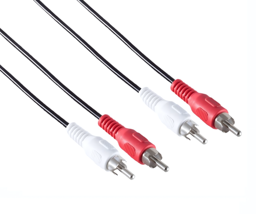 DINIC Audio Cable 2x RCA Male to Male, 5m Connection Cable Black