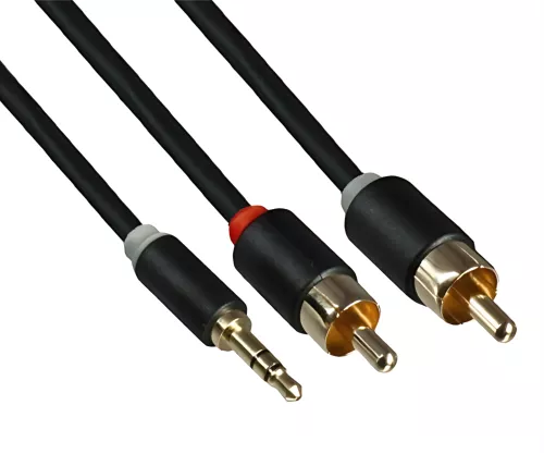 Audio-Kabel 3,5mm KlinkenSt. auf 2x Cinch St., 10m