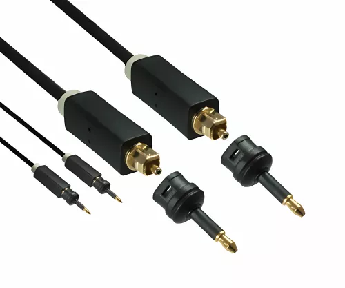 DINIC Toslink Kabel, 4mm Ø, schwarz, 5m DINIC Monaco Range, HQ Stecker, schwarz