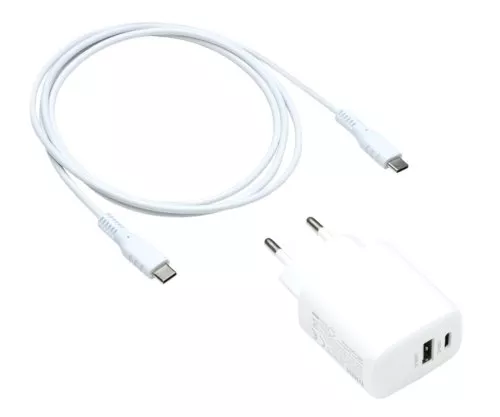MAG Kabel - USB PD/QC 3.0 charging adapter incl. C-C cable, white, 20W, 3.6V ~5.9V/3A; 6~9V/2A; 9V~12V/1.5A