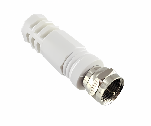 DINIC SAT cable F-secker/connector, white, DINIC polybag, length 1.50m