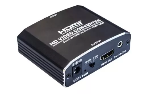 SCART-HDMI-adapter, DINIC Retail, analog video og lyd til HDMI opp til 1080p@60Hz, DINIC Blister