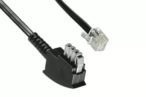 DINIC Câble modem (fax/modem), prise TAE-N sur prise western 6P4C 4 pôles, longueur 6,00m, blister