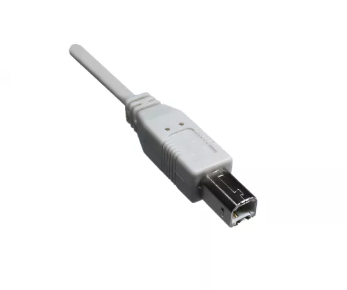 DINIC USB 2.0 Kabel A Stecker auf B Stecker, 28 AWG / 2C, 26 AWG / 2C, grau, 5,00m
