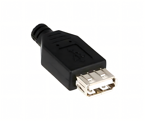 USB adapteris no A kontaktligzdas uz micro B OTG kontaktdakšu, savienošanai ar OTG saderīgām ierīcēm, melns, DINIC kaste ar Euro caurumu, 0,10 m