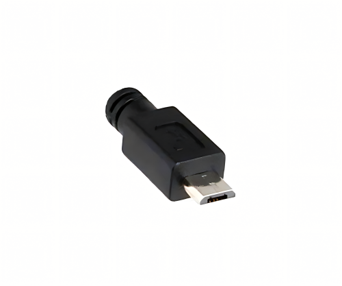 USB adapteris no A kontaktligzdas uz micro B OTG kontaktdakšu, savienošanai ar OTG saderīgām ierīcēm, melns, DINIC kaste ar Euro caurumu, 0,10 m