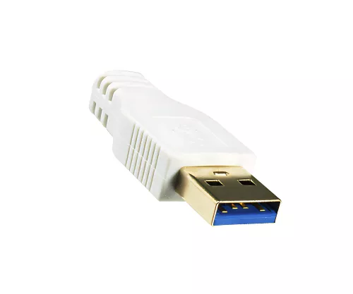 Prolunga USB 3.0, da spina A a presa A, contatti placcati in oro, bianco, 2,00 m, sacchetto