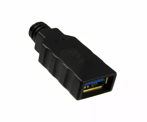Prolunga USB 3.0, da spina A a presa A, contatti placcati oro, nero, 2,00 m, confezione DINIC