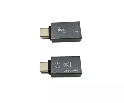Adapter, USB C male to USB A female aluminum, space grey